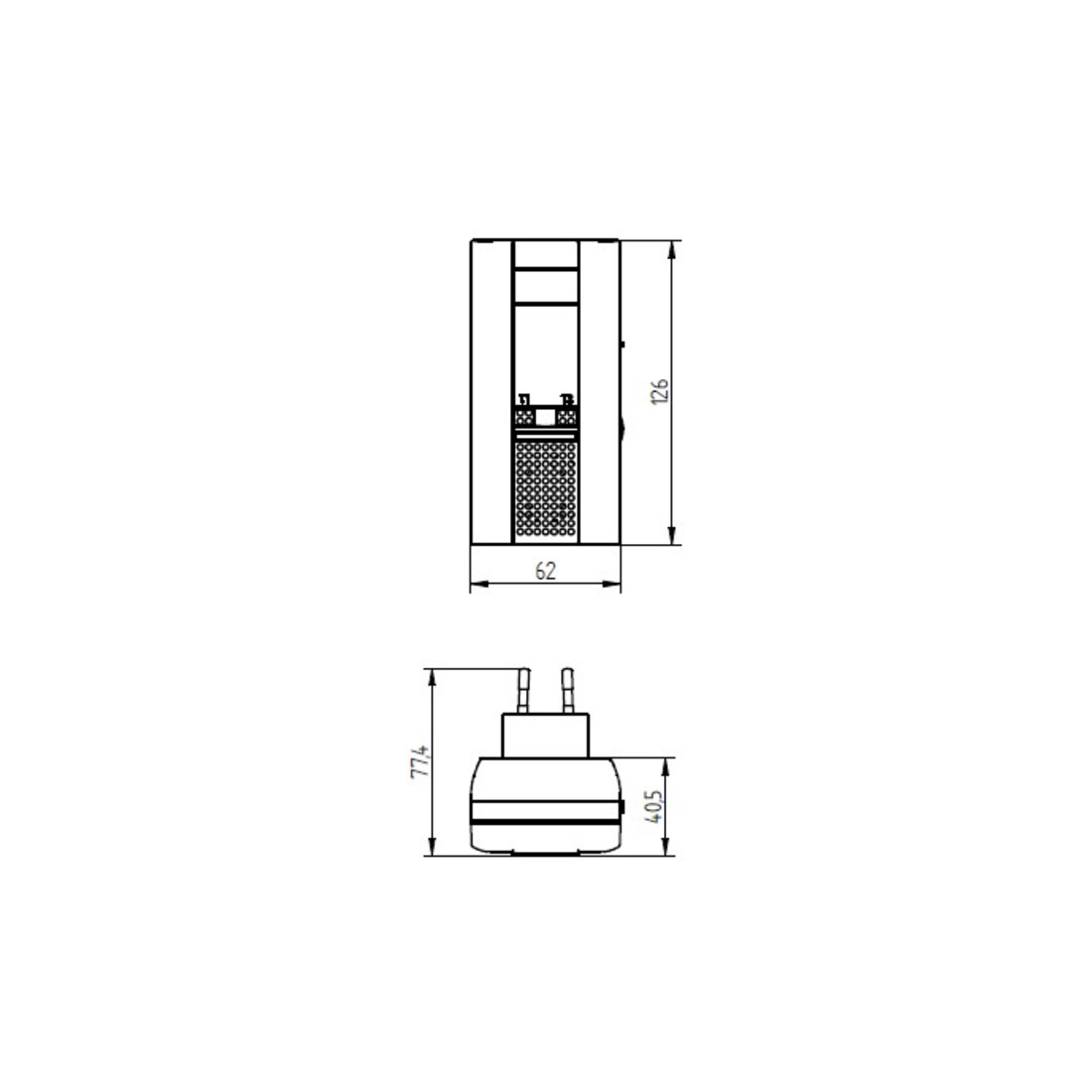 Grothe Steckdosenfunkgong Empf. 6Melodien/Blitzl.,ws MISTRAL 400E