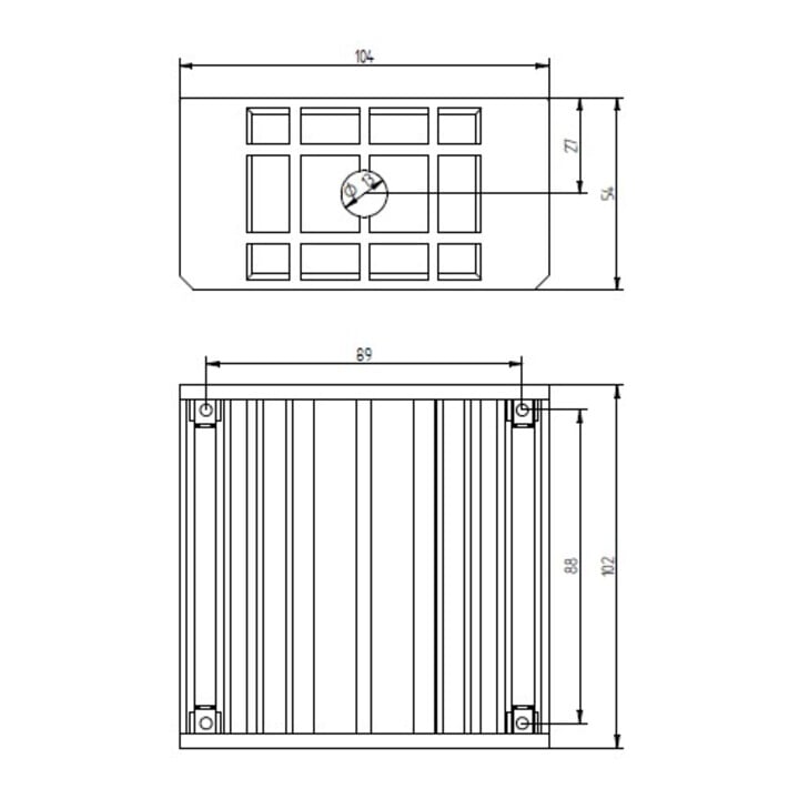 Grothe UP-Kasten f.3Taster,einreihig UPK 803