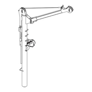 Grundfos Accessoires pour pompe eaux usées/sales Grue avec treuil 8AF 1.4301, 250kg