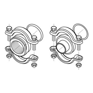 Grundfos FlexiClamp Anschluss CRN 1,-3,-5, Rp1, Viton, Innengewinde