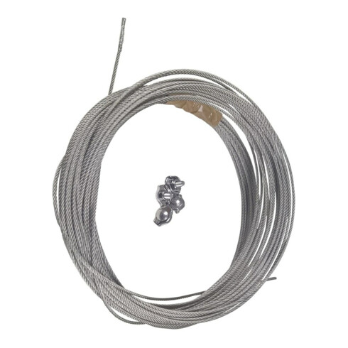 Grundfos Niro-Stahlseil 20 m, d= 2mm, mit 4x Bügelklemmen
