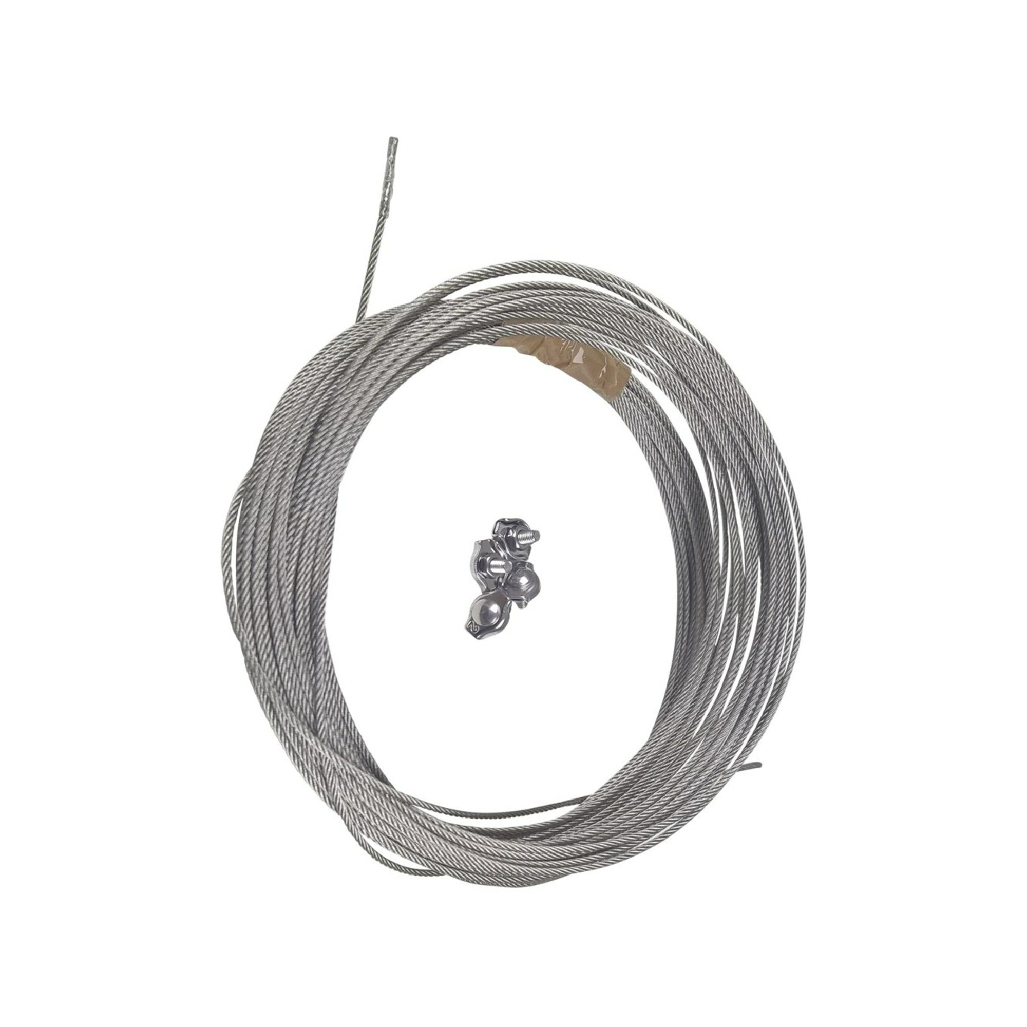 Grundfos Niro-Stahlseil 30 m, d= 2mm, mit 4x Bügelklemmen