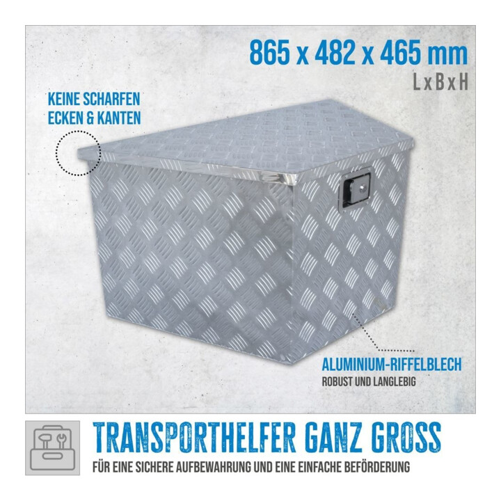Güde Caisse à timon GT 120 boîte tout métal en aluminium