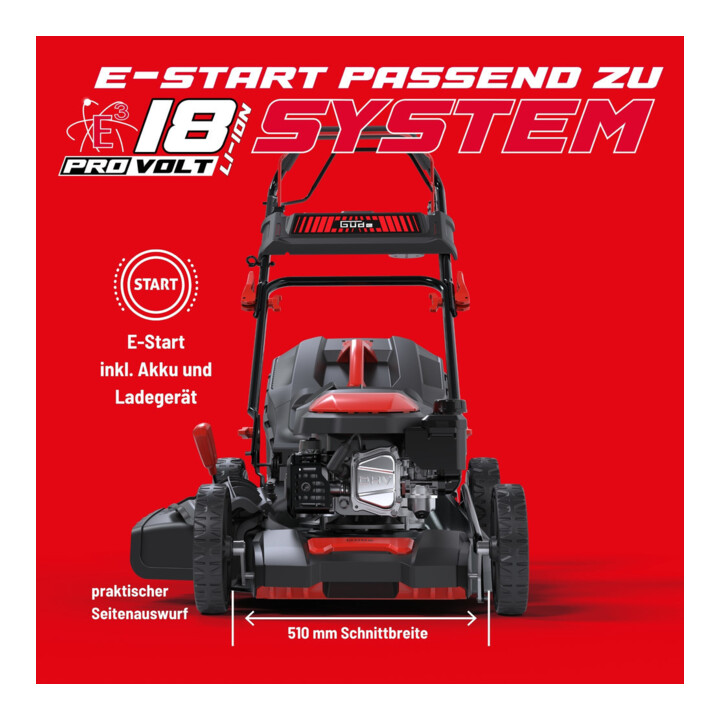 Güde Benzin-Rasenmäher Big Wheeler BW 510-190 LI-ES 510mm Schnittbreite
