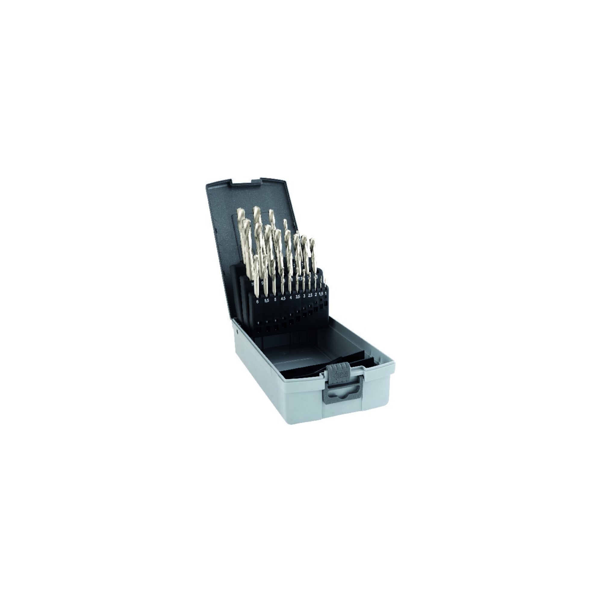 GÜHRING Kurz-Nut-Bohrer-Satz D338 HSS-Co8% TiAlN 1,0-10,5mm 0,5mm stg. inkl. KLB