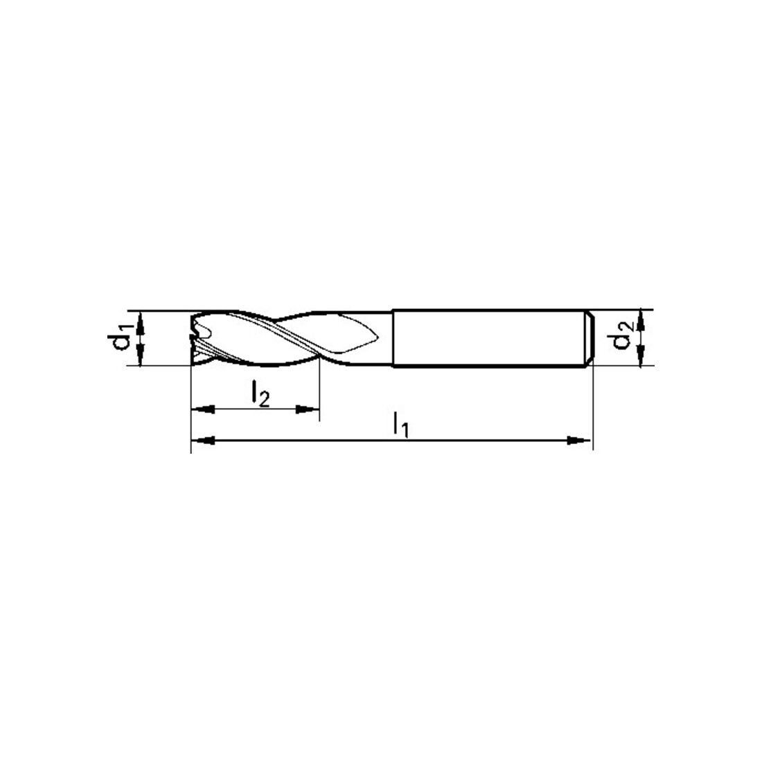 GÜHRING Schaftfräser DIN6527 VHM FIRE Z3 14mm