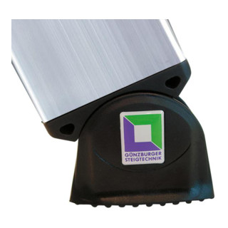 Günzburger Aluminium-Mehrzweckleiter 3-teilig nivello®-Traverse 3 x 11 Sprossen