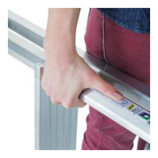 Günzburger Aluminium-Stufenstehleiter ML beidseitig begehbar