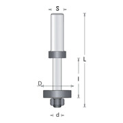 GUHDO Aufnahmedorn einteilig mit Anlauflager D16 d8 S8-3
