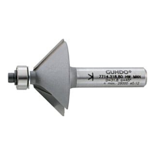 GUHDO Fraise à chanfreiner HW D31,8 l12,7 45° Z2 S8