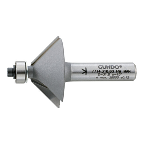 GUHDO Fraise à chanfreiner HW D31,8 l12,7 45° Z2 S8