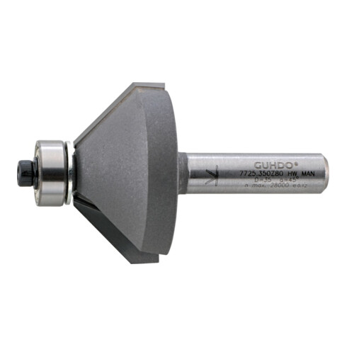 GUHDO Fraise à chanfreiner HW D35 L18 45 degrés Z2 S8