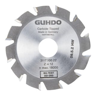 GUHDO Fraise à rainurer à lamelles HW 100x4,0x22 mm Z6