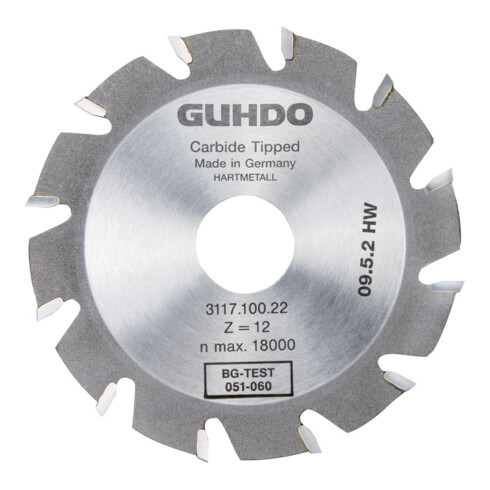 GUHDO Fraise à rainurer à lamelles HW 100x4,0x22 mm Z6