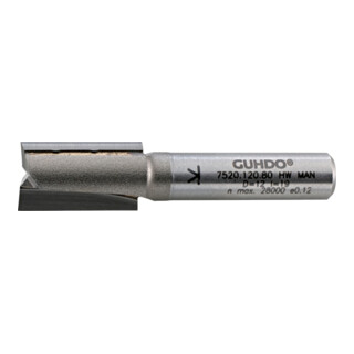 GUHDO Fraise à rainurer HW 106/8 D10 l20 L60 S8 Z2