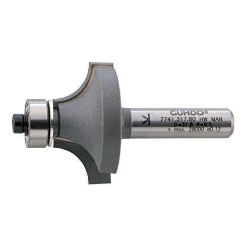GUHDO HW-Abrundfräser Z2 S8 D38,1 R12,7