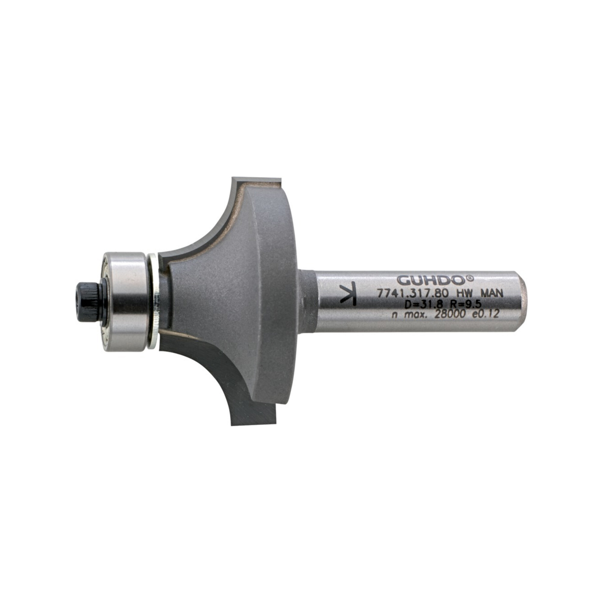 GUHDO HW-Abrundfräser Z2 S8 D38,1 R12,7