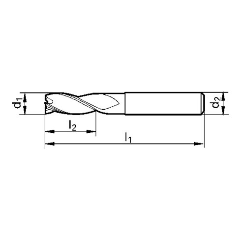 GÜHRING Fraise à queue DIN6527 VHM FIRE Z3 9,0 mm