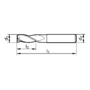 GÜHRING Fraise à queue DIN6527 VHM FIRE Z3 9,0 mm-2