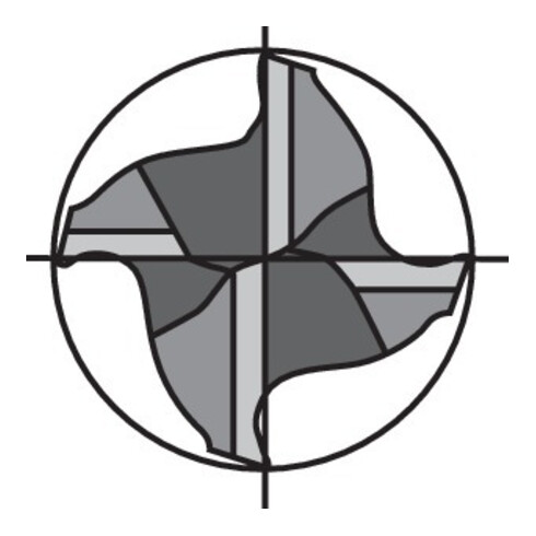 Gühring Fraise à rapport SL courte DIN6527 VHM FIRE Z4 14 mm