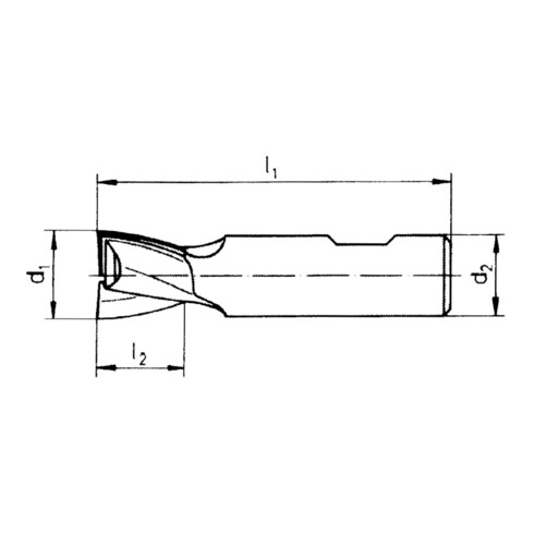 GÜHRING Fraise cylindrique SL DIN6527 VHM FIRE Z2 Tige HB 7 mm