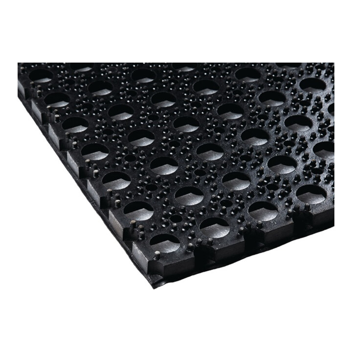 Gum.Ringmatte B.1m L.1,5m D.22mm schwarz NR/SBR o.Gewebeeinlage
