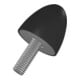 Gummi-Metall-Puffer parabelförmig Typ D D20xH24 M6x18 NR57-1