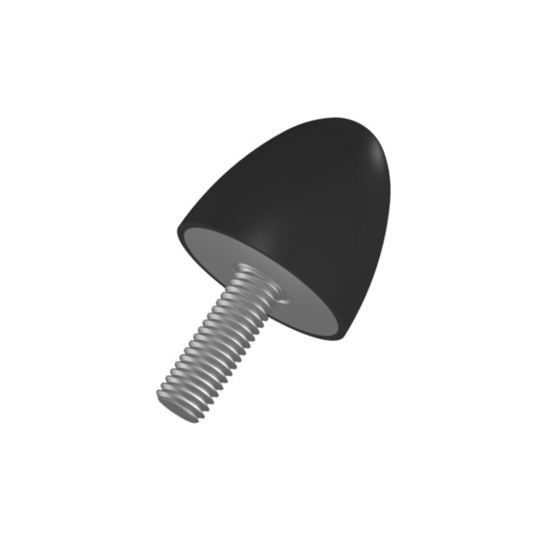 Gummi-Metall-Puffer parabelförmig Typ D D50xH58 M10x28 NR57