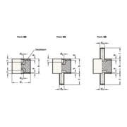 Gummipuffer GN 351 d1 30 mm,d2 M 8 h 30mm m.2 Innengewinden l 20mm GANTER-4