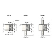 Gummipuffer GN 351 d1 30 mm,d2 M 8 h 30mm m.IG/Schr.l 20mm GANTER-4