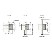 Gummipuffer GN 351 d1 50 mm,d2 M 10 h 40mm m.2 Innengewinden l 28mm GANTER-4