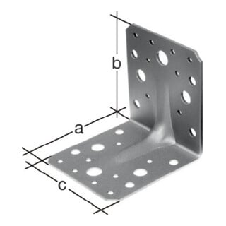 Gustav Alberts Schwerlast-Winkelverbinder, 100x100x90x3,0mm, sendzimirverzinkt mit Sicke