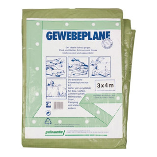 Gutta Gewebeplane mit Aluminiumösen olivgrün