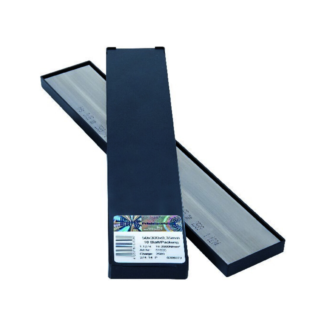 H+S Plaques en feuilles métalliques inox 50x300x1,0mm 10 pcs/blister