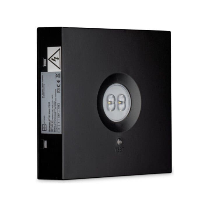 H1 SOLUTIONS Lampe de sécurité IllusquareAT3H noire