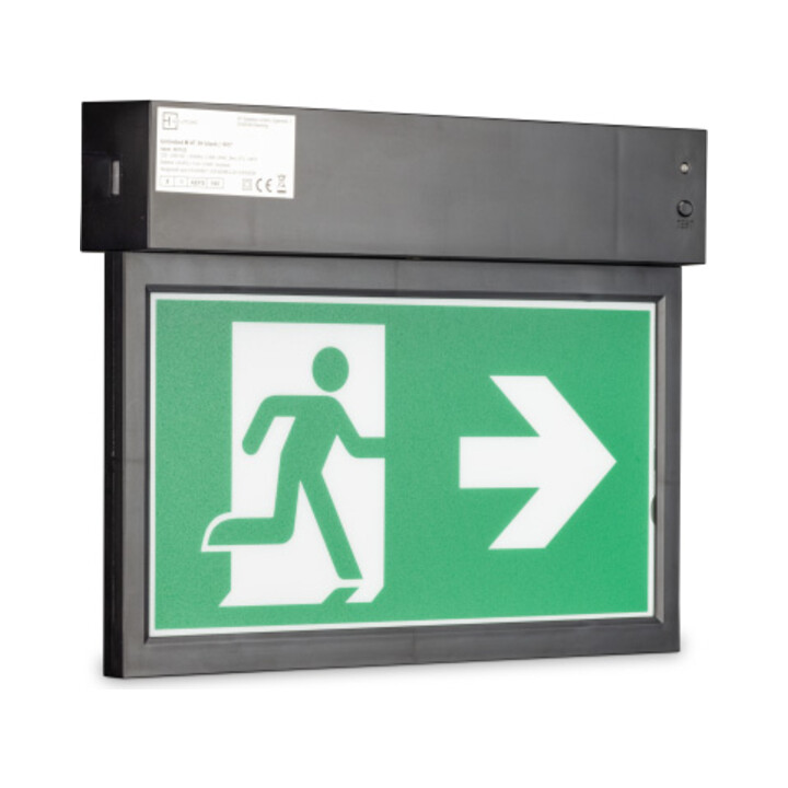 H1 SOLUTIONS Rettungszeichenleuchte UnlimitedMAT3H black