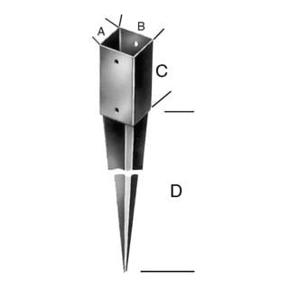hadra Einschlagbodenhülsen tzn 91x900 Stärke 1,8mm