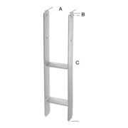 hadra Support de poteau H tzn 141 épaisseur 8,0 mm CE