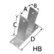 hadra Support de poteau HB tzn 71 CE-1