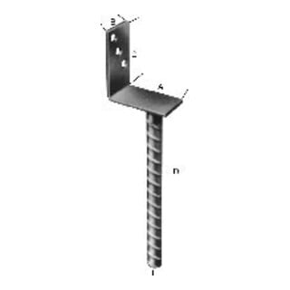 hadra Support de poteau tzn en L 75 CE