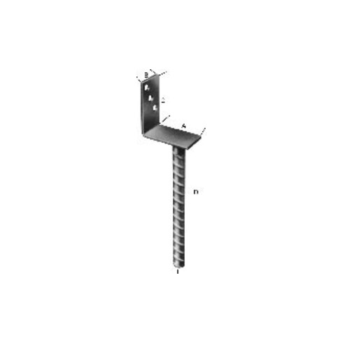 hadra Support de poteau tzn en L 75 CE