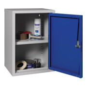 Hängeschrank H600xB400xT300mm Vollblech,1 BD Stahlbl.lichtgrau/enzianblau-4