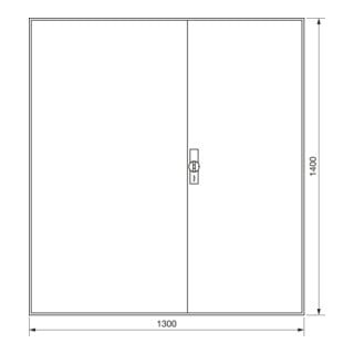 Hager Armoire à compteurs universZ 1400×1300×205, IP44 ZB55S