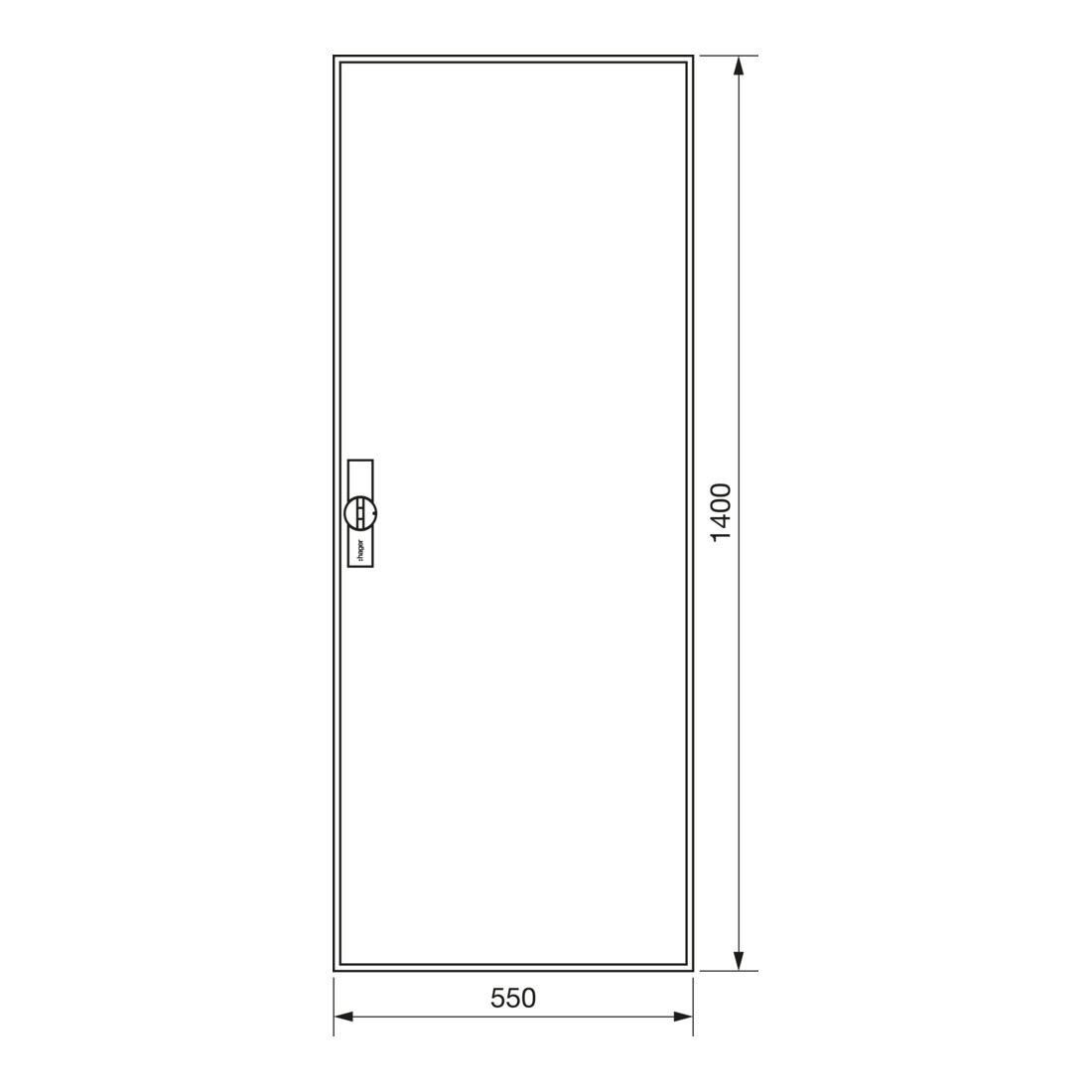Hager Armoire à compteurs universZ 1400×550×205, IP44 ZB52S