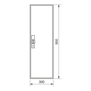 Hager Armoire à compteurs universZ 950×300×205, IP44 ZB21S