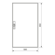 Hager Armoire à compteurs universZ 950×550×205, IP44 ZB22S-1