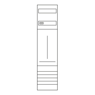 Hager Armoire complète univers Z 1ZP, 1100×300×205 ZB313T1