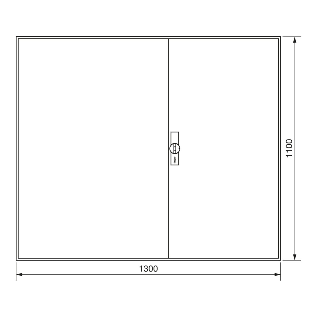 Hager Armoire compteur universZ 1100×1300×205, IP44 ZB35S