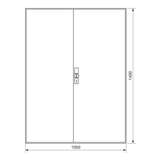 Hager Armoire compteur universZ 1400×1050×205, IP44 ZB54S