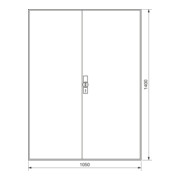 Hager Armoire compteur universZ 1400×1050×205, IP44 ZB54S-1